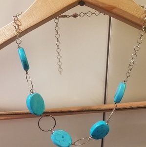 Silver and turquoise necklace